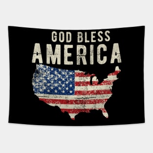 Independence Day -God Bless America 4th of July Gift Tapestry