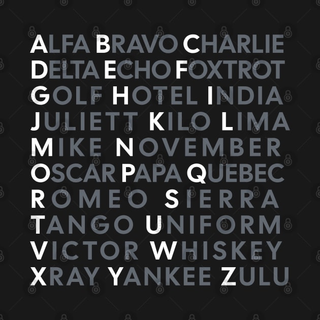 NATO Phonetic Alphabet by Distant War