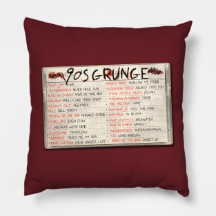 90's Grunge Rock Tape Cassette Pillow