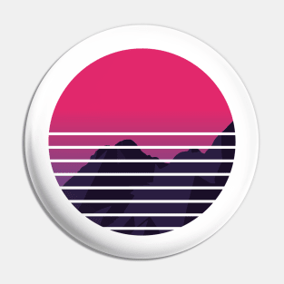 Retro Sunset Pin