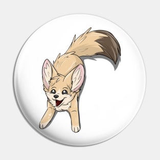 Happy Fennec Fox Pin