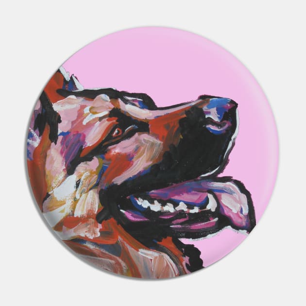 German Shepherd Dog Bright colorful pop dog art Pin by bentnotbroken11