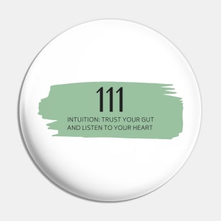 111 Angel Number green Pin