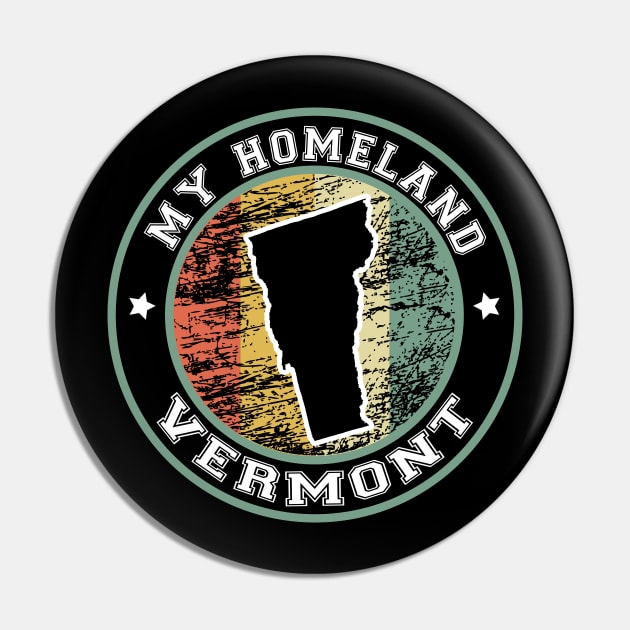 Homeland Vermont state USA vintage Pin by LiquidLine