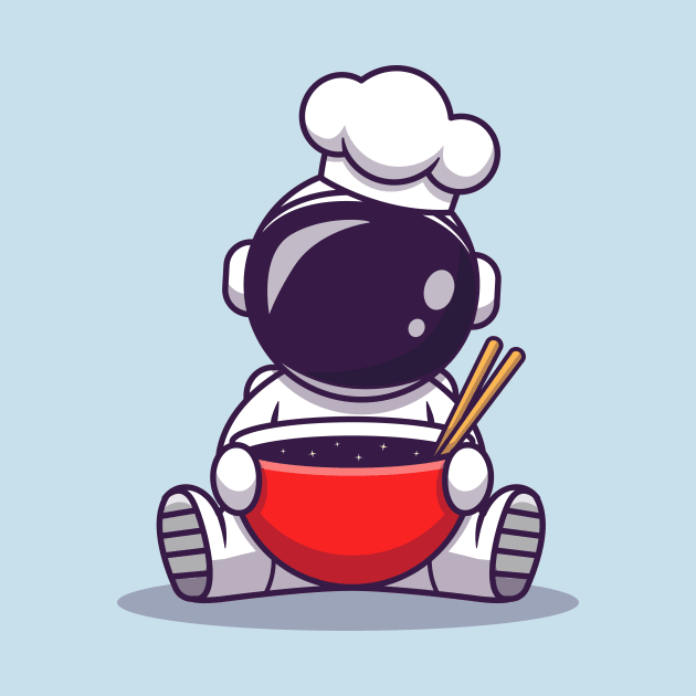 Cute Astronaut Chef Cooking Cartoon by Catalyst Labs