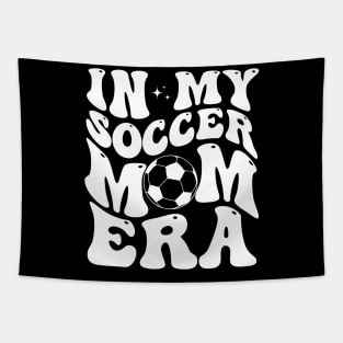 In My Soccer Mom Era Groovy Retro Mama Soccer Tapestry