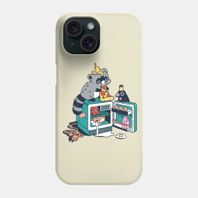Raccoon and leftovers Phone Case by Freeminds