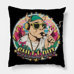 Hip Hop Pitbull Chill Out Artwork Pillow