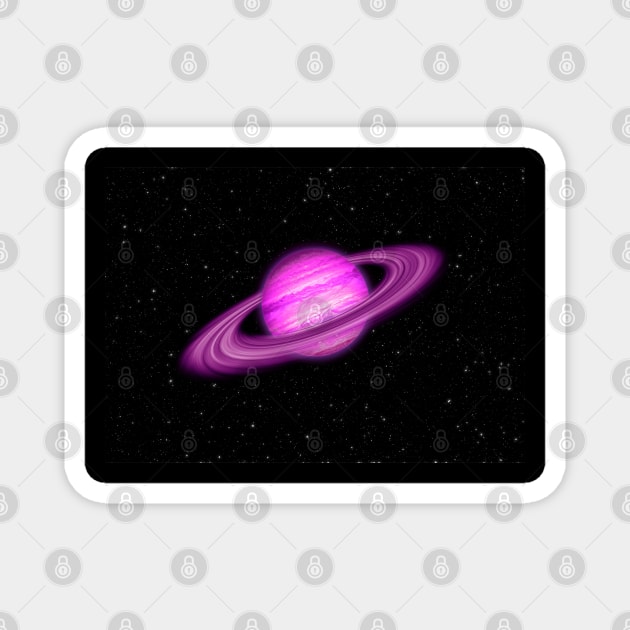 Pink Jupiter Planet Magnet by The Black Panther