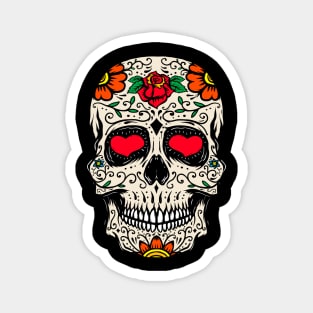 colorful Sugar Skull Magnet