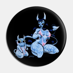 Devilish Blue Pin