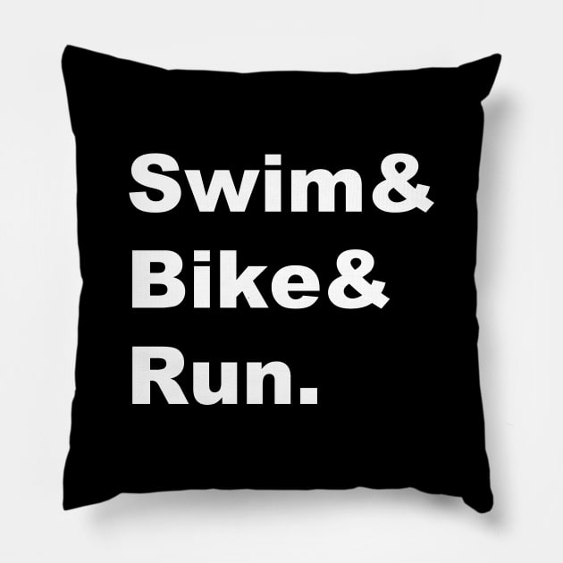 Triathlon Life (White) Pillow by inotyler