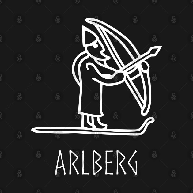 Arlberg Ullr Norse Viking God of Skiing T-Shirt by jutulen