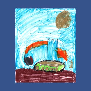 Excavator Digger by Noah -  Homeschool Art Class 2021/22 Art Supplies Fundraiser T-Shirt