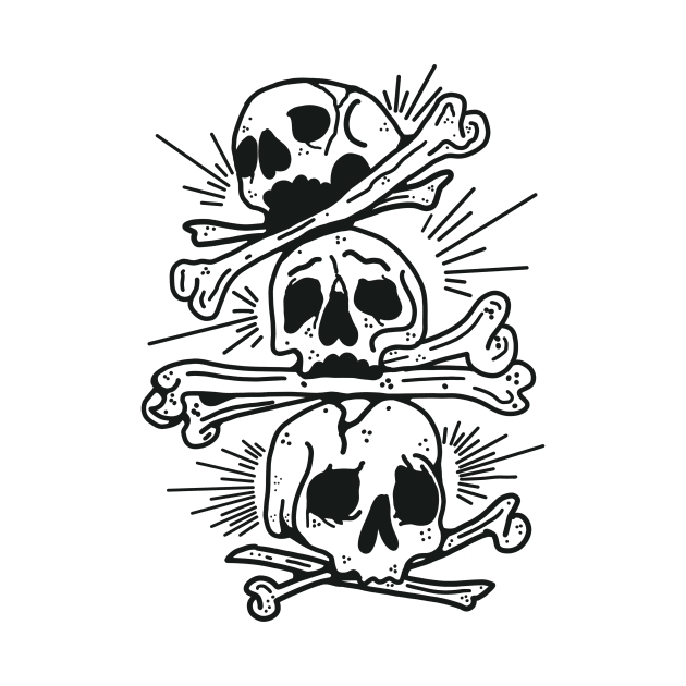 Three of skulls by Autistique