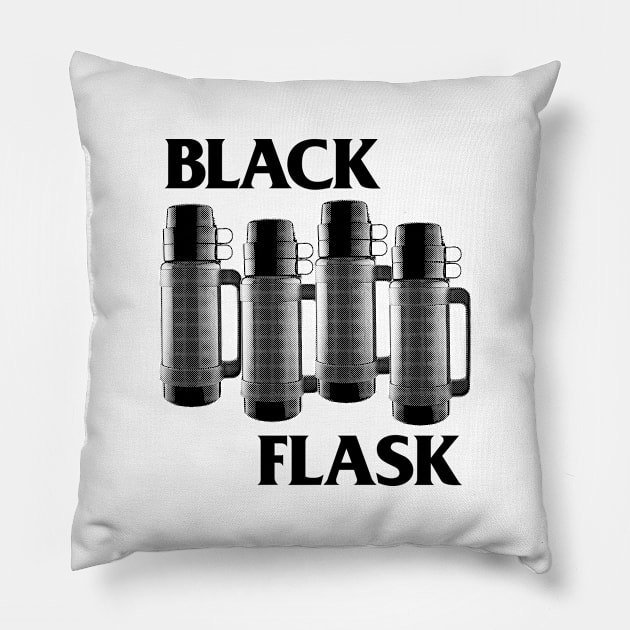 Black Flask - Black Flag Parody Design Tribute Pillow by DankFutura