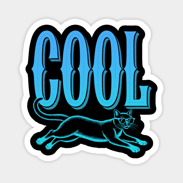 Cool Cat Magnet by CreativeSage