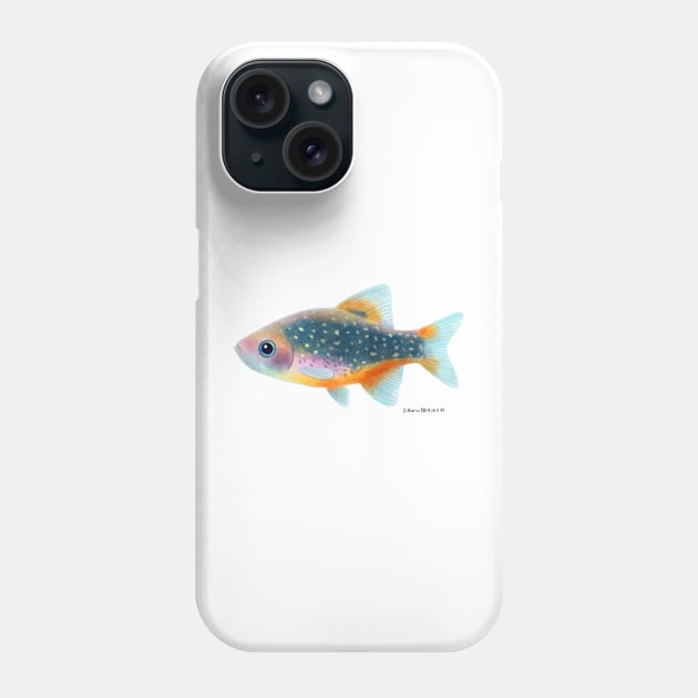 Celestial Pearl Danio Fish Phone Case by julianamotzko