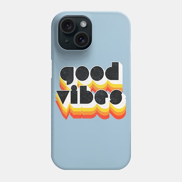 Good Vibes /// Original Retro Style Typography Design Phone Case by DankFutura