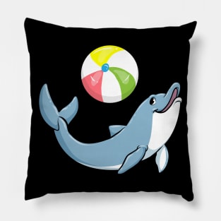 Dolphin at swimming with water polo Pillow