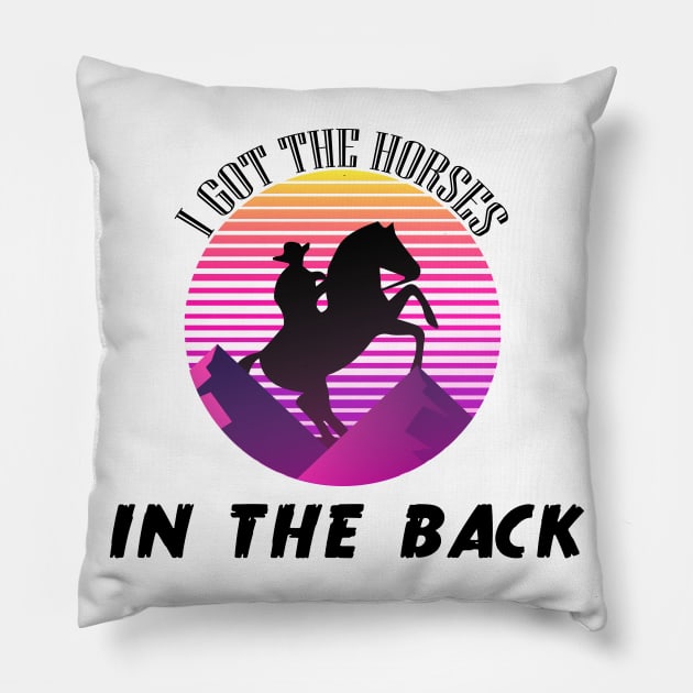 I Got The Horses In The Back Old Town Road t shirt Pillow by MaryMary