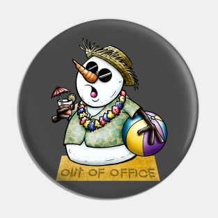 Hawaiian Snowman Pin