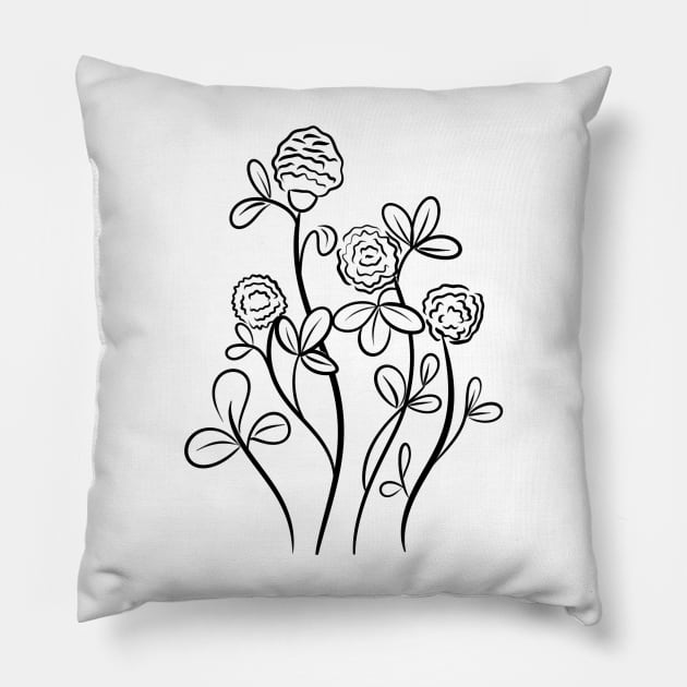 Wildflowers Pillow by BahArt