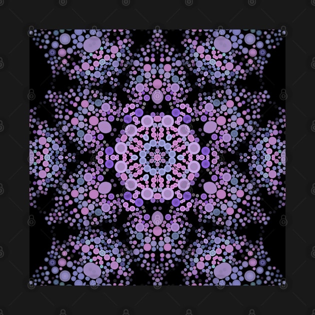 Dot Mandala Flower Pink and Purple by WormholeOrbital