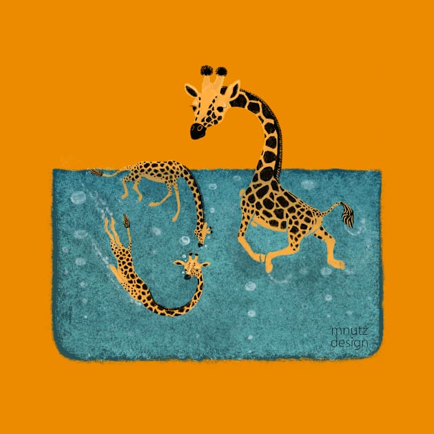 Deep Sea Giraffes orange by mnutz