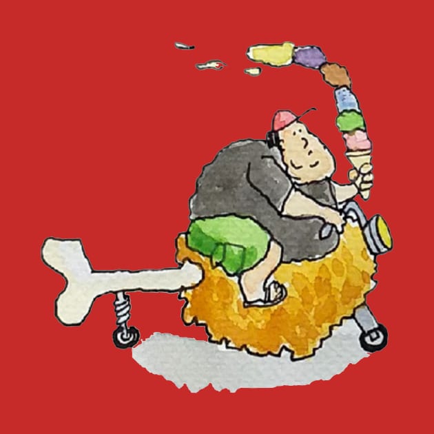 Mike Mulligan and his KFC scooter by Fat Mike Designs