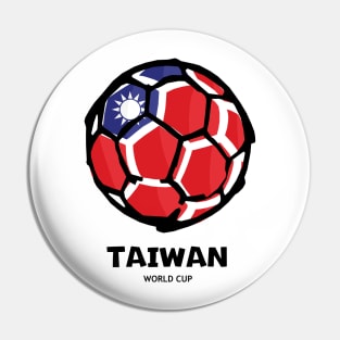 Football Country Flag Taiwan Republic of China Pin