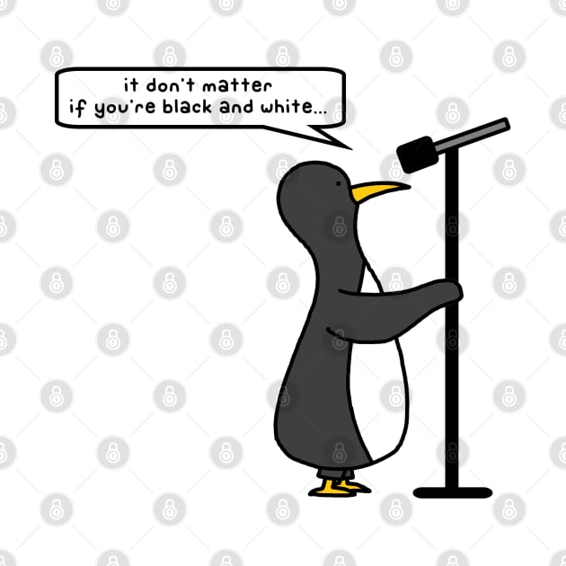 karaoke penguin by paintbydumbers