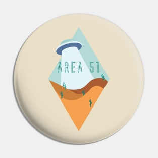 Diamond Area 51 Desert in Teal Pin