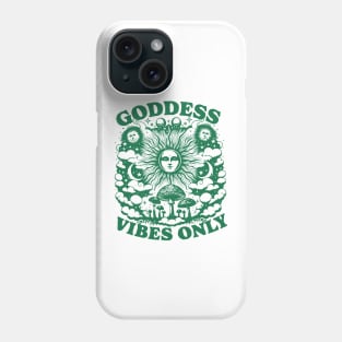 Goddess Vibes Only Trendy Vintage Retro Hippie Design Phone Case