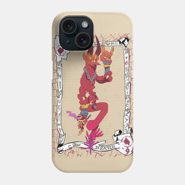 old scratch 6 of hearts Phone Case by tinbott