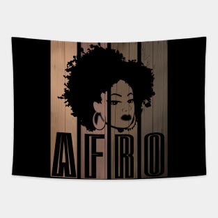 Strong Black Afro Girl African American Melanin Afro Queen Gift Tapestry