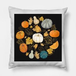 Harvest of the Golden Season - Halloween Pumpkins Pillow