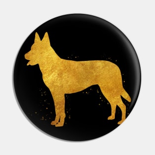 Dutch shepherd golden art Pin