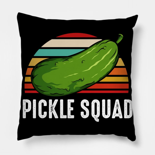 Pickle - Pickle Squad - Retro Style Vintage Cucumber Pillow by Lumio Gifts