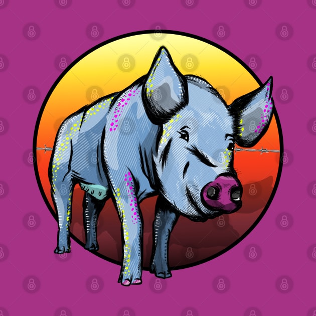 Blue Pig by mailboxdisco