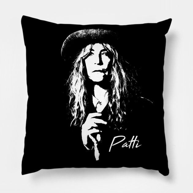 Patti Smith - Minimalist Pillow by PiedPiper