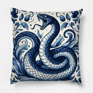 Dutch Tile: The No.3 Snake Pillow