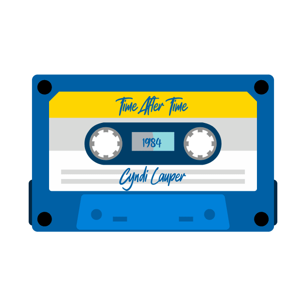 Cyndi Lauper Classic Blue Cassette by PowelCastStudio