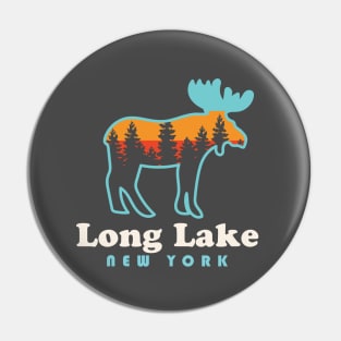 Long Lake New York Adirondacks Moose Mountains Pin