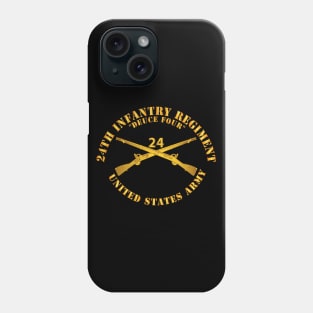 24th Infantry Regiment - Deuce Four  - Branch Insignia Phone Case