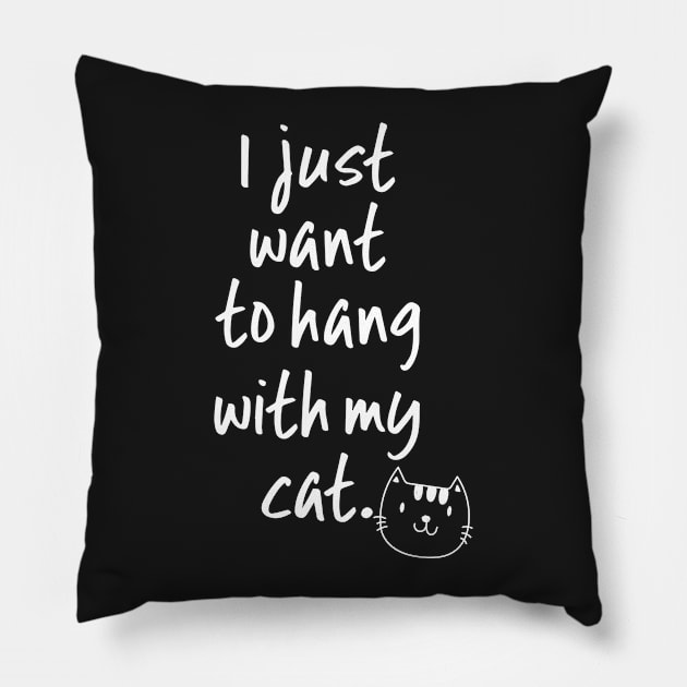 Hang With My Cat Pillow by machmigo