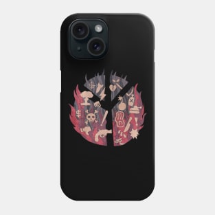 Upside Down Peace Sign Burning Unpeaceful Landscape Phone Case