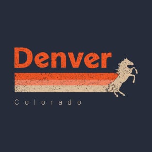 Vintage Denver Football Retro Colorado Bronco At Game day T-Shirt