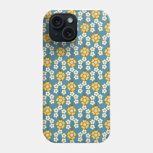 Pretty Dense Yellow and Blue Flowers Phone Case