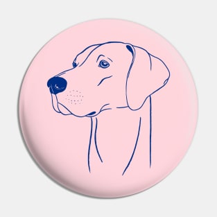 Weimaraner (Pink and Blue) Pin
